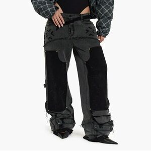 [SOLD] Saint Giovanni De La Mode Black Denim Carpenter Pants
